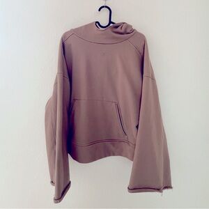 ALO YOGA hoodie in light brown/gravel/taupe